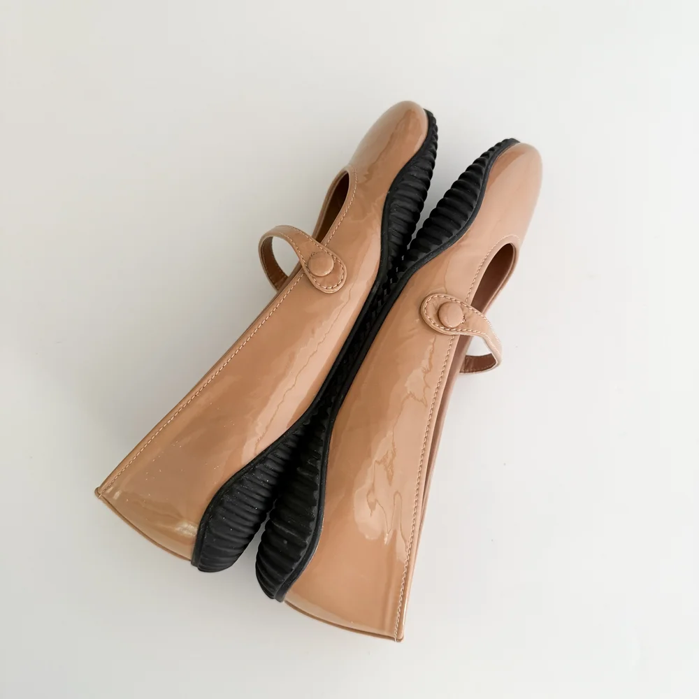 靴 PRADA SPORT Mary Jane Patent Leather Prada Sport Patent Leather Mary Jane Flats - Black Flats